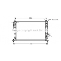 Радиатор охлаждения двигателя AVA QUALITY COOLING 4045385085415 3IM BK Saab 9-5 (YS3E) 1 Седан 2.3 Turbo 260 л.с. 2005 – 2009 SB2062