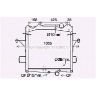 Радиатор охлаждения двигателя AVA QUALITY COOLING 7 F0Y73 4045385217373 1424863906 VL2085