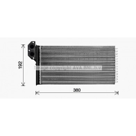 Радиатор печки, теплообменник AVA QUALITY COOLING XGP B4 VN6431 Volkswagen LT (2DC) 2 Грузовик 2.5 TDI 95 л.с. 2001 – 2006