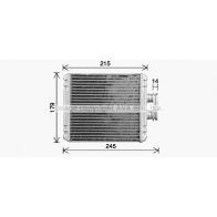 Радиатор печки, теплообменник AVA QUALITY COOLING 1440655515 0Z2A PC4 VN6434