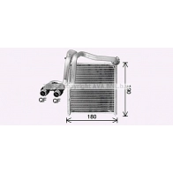 Радиатор печки, теплообменник AVA QUALITY COOLING Volkswagen Jetta 6 (A6, 162, AV3) Седан 2.0 TSI 211 л.с. 2012 – 2025 IF GCG VN6438