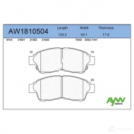 Тормозные колодки передние AYWIPARTS 4381633 ZA OPI AW1810504