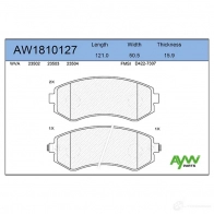 Тормозные колодки передние AYWIPARTS AW1810127 4381271 32 U35
