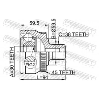 Шрус внешний AYWIPARTS 0K2JX B AW1510758A 4380672 - Изображение 2