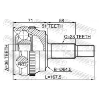 Шрус внешний AYWIPARTS AW1511116A 4380851 UP FJJ - Изображение 2