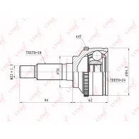 Шрус внешний AYWIPARTS Ford Maverick TW XC5HI AW1510303A