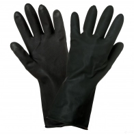Перчатки латексные без подкладки (L), черные (AWG-LS-10) AIRLINE AWGLS10 1438171711 VJP HG