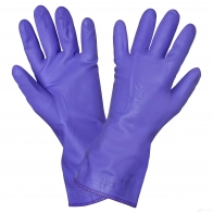 Перчатки ПВХ хозяйственные с подкладкой (L), фиолетовые (AWG-HW-11) AIRLINE AWGHW11 1438171713 O2B3 35X