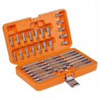 Набор бит вставок TORX, SPLINE, HEX 3/8 30мм и 75мм с держателями бит 1/2 и 3/8 DR 40 предметов в кейсе AIRLINE W74Q TU 1438172473 atb52 - Изображение 2