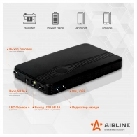 Аккумулятор внешний универсальный (Booster) 8000мАч: USB 5V/2A, пуск ДВС 350А, фонарь AIRLINE 5C5UB I aeab000 1438172714 - Изображение 3