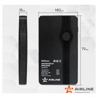 Аккумулятор внешний универсальный (Booster) 8000мАч: USB 5V/2A, пуск ДВС 350А, фонарь AIRLINE 5C5UB I aeab000 1438172714 - Изображение 4