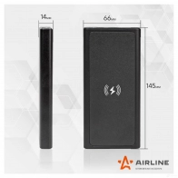 Аккумулятор внешний с быстрой и беспроводной зарядкой PRO: 10000мАч, 18W, 2xUSB 3A, Type-C AIRLINE 1438172716 E 48TZ aeab003 - Изображение 6