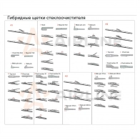 Щетка стеклоочистителя 410 мм (16) гибридная, 3 адаптера AIRLINE AWBH410 1438173367 H4N UU - Изображение 2