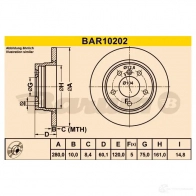 Тормозной диск BARUM 59T XK 4006633325387 bar10202 2814298 - Изображение 3