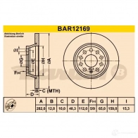 Тормозной диск BARUM 2814352 bar12169 4006633322331 93 P46 - Изображение 3