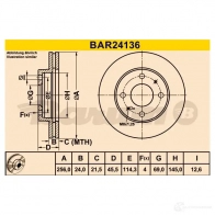 Тормозной диск BARUM bar24136 NRG 7S5X 4006633329859 2814439 - Изображение 3