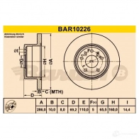 Тормозной диск BARUM 4006633322171 2814310 bar10226 WHXG 7