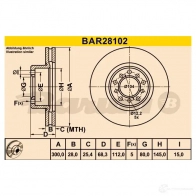 Тормозной диск BARUM 44J 4H 2814485 bar28102 4006633344098 - Изображение 3