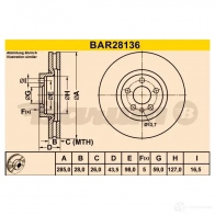 Тормозной диск BARUM WSOMO M bar28136 2814491 4006633329958