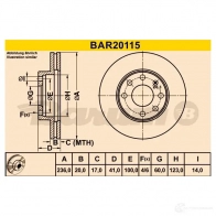 Тормозной диск BARUM HJK 3P bar20115 4006633324601 2814382