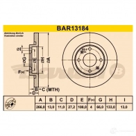 Тормозной диск BARUM T NK8E 2814362 bar13184 4006633331357 - Изображение 3