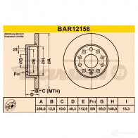 Тормозной диск BARUM bar12158 X 5SHSB 4006633322324 2814350 - Изображение 3