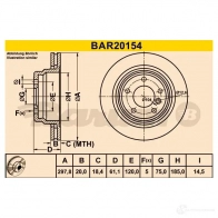 Тормозной диск BARUM 2814391 4006633325455 bar20154 C OOQZXL - Изображение 3