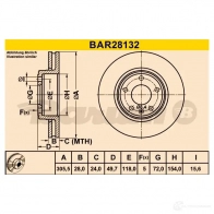 Тормозной диск BARUM UAM 0D 2814490 bar28132 4006633331500 - Изображение 3
