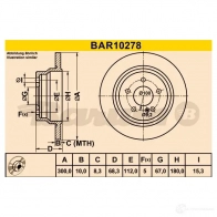 Тормозной диск BARUM 2814323 bar10278 4006633329774 3M84T D