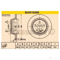 Тормозной диск BARUM C9N CMZS 2814324 bar10280 4006633379090 - Изображение 3