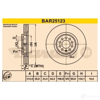 Тормозной диск BARUM 4U4HSN B bar25123 2814460 4006633325561 - Изображение 3