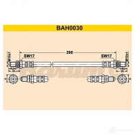 Тормозной шланг BARUM bah0030 2814269 090 I0 4006633378376