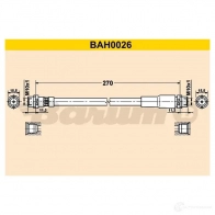 Тормозной шланг BARUM bah0026 4006633378291 WN FZD4G 2814265