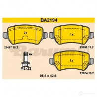 Тормозные колодки, комплект BARUM 23654 234 17 2814051 ba2194 - Изображение 4