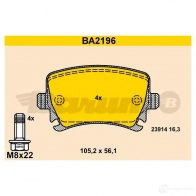Тормозные колодки, комплект BARUM YQQHA 2391 4 ba2196 2814053 - Изображение 4