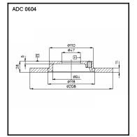 Тормозной диск ALLIED NIPPON 1441277034 ADC0604 4U ZD8
