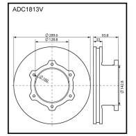 Тормозной диск ALLIED NIPPON UDH GAK ADC1813V 1441277073