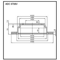 Тормозной диск ALLIED NIPPON 1441277096 W3 MS9T ADC0708V