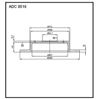 Тормозной диск ALLIED NIPPON ADC0516 1441277117 S5YI BGJ