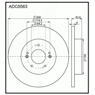 Тормозной диск ALLIED NIPPON ADC0563 KWH AA 1441277118