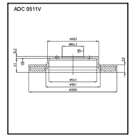 Тормозной диск ALLIED NIPPON 1441277127 3 2O2IP ADC0511V