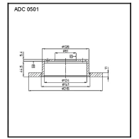 Тормозной диск ALLIED NIPPON ADC0501 1441277129 8RK L1