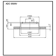 Тормозной диск ALLIED NIPPON ADC0509V 1441277130 DP 8GT