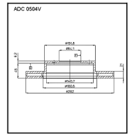 Тормозной диск ALLIED NIPPON ADC0504V WUY2 5 1441277136