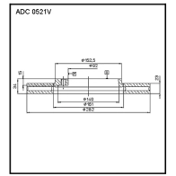 Тормозной диск ALLIED NIPPON 1441277141 EIUXV G ADC0521V