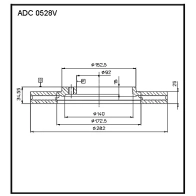 Тормозной диск ALLIED NIPPON 7 KG82E 1441277142 ADC0528V