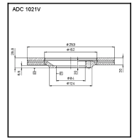 Тормозной диск ALLIED NIPPON ADC1021V 1441277164 F9 FOQ