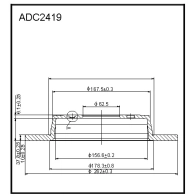 Тормозной диск ALLIED NIPPON ADC2419 1441277165 N38Q V6