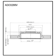 Тормозной диск ALLIED NIPPON V2P 02 ADC0266V 1441277202