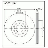 Тормозной диск|Тормозные колодки дисковые, комплект ALLIED NIPPON ADC01124V DCI2Z 4 1441277210